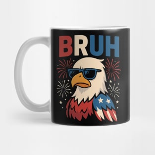 Bruh Bald Eagle Funny 4th of July Patriotic Meme Mug